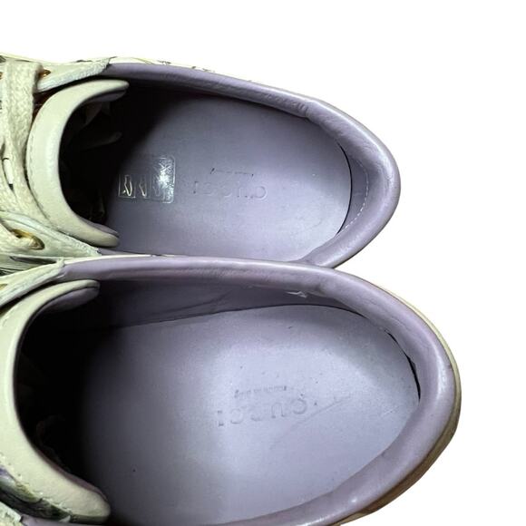 Gucci Flora Infinity Leather Low Top Sneakers Floral with Butterfly EU 38 US 8 - Picture 11 of 14